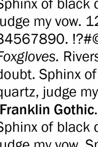who designed franklin gothic typeface